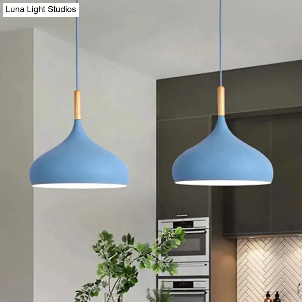 Nordic Style Metal Teardrop Pendant Lighting - 1 Light Black/White/Gold - Available in 9.5"/12.5"/14"W