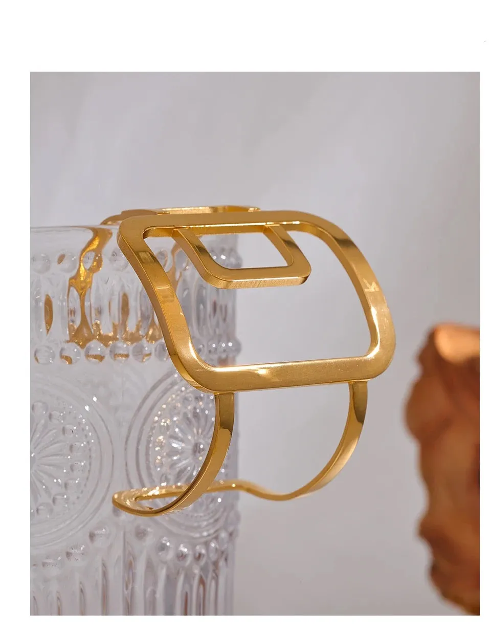 Out Of The Box Cuff Bracelet - 18K Gold Coated