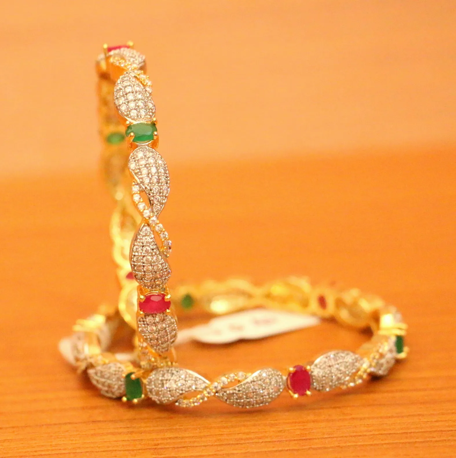 PAISLEY DIAMOND LOOK MULTICOLOUR BANGLES