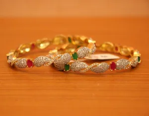 PAISLEY DIAMOND LOOK MULTICOLOUR BANGLES
