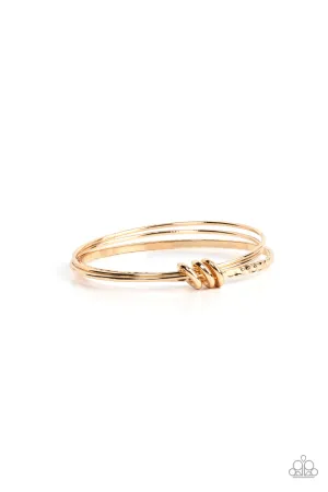 Paparazzi Bauble Bash Gold Bangle Bracelet - P9BA-GDXX-106XX