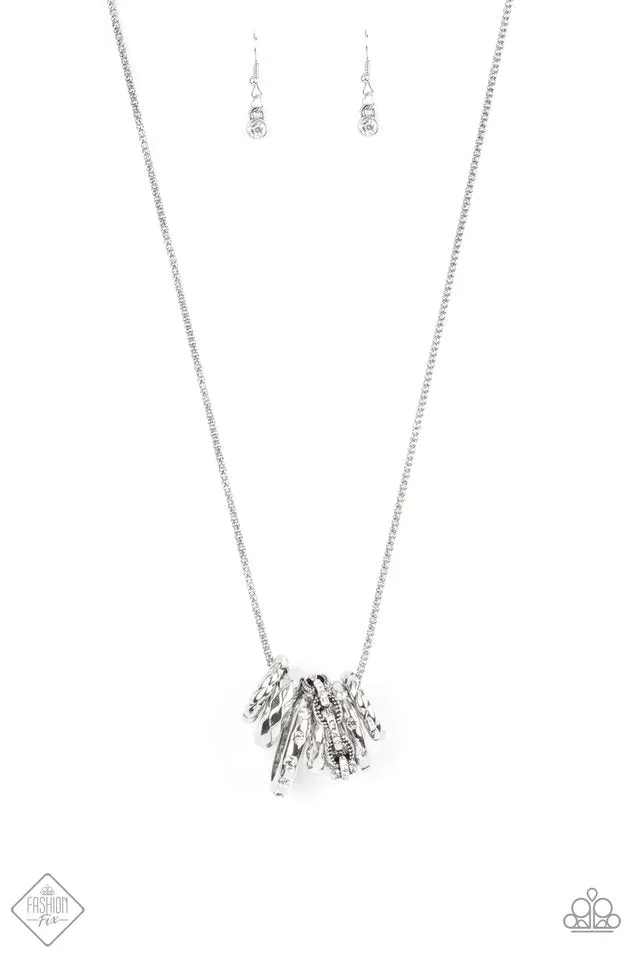 Paparazzi Necklace ~ Audacious Attitude - White
