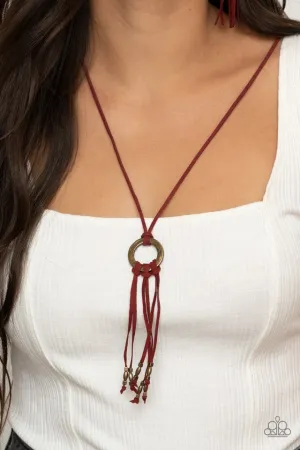Paparazzi Necklace ~ Feel at HOMESPUN - Red