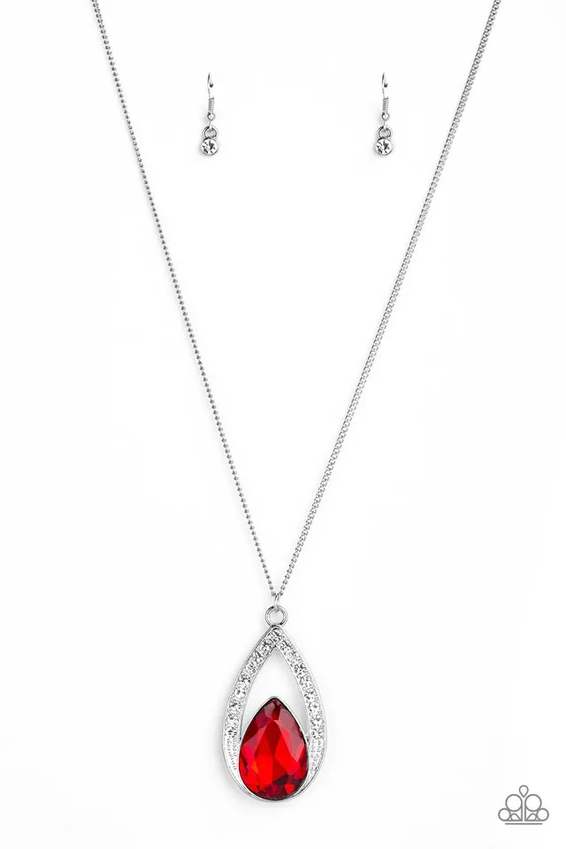 Paparazzi Necklace ~ Notorious Noble - Red