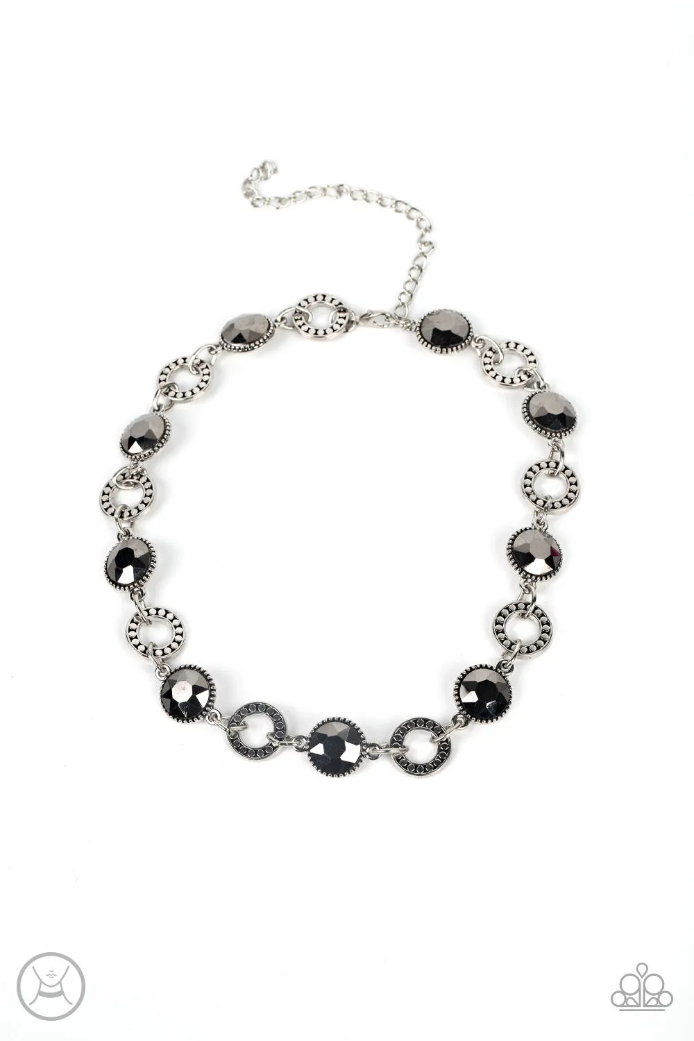 Paparazzi Rhinestone Rollout - Silver Necklace  P2IN-SVXX-258XX