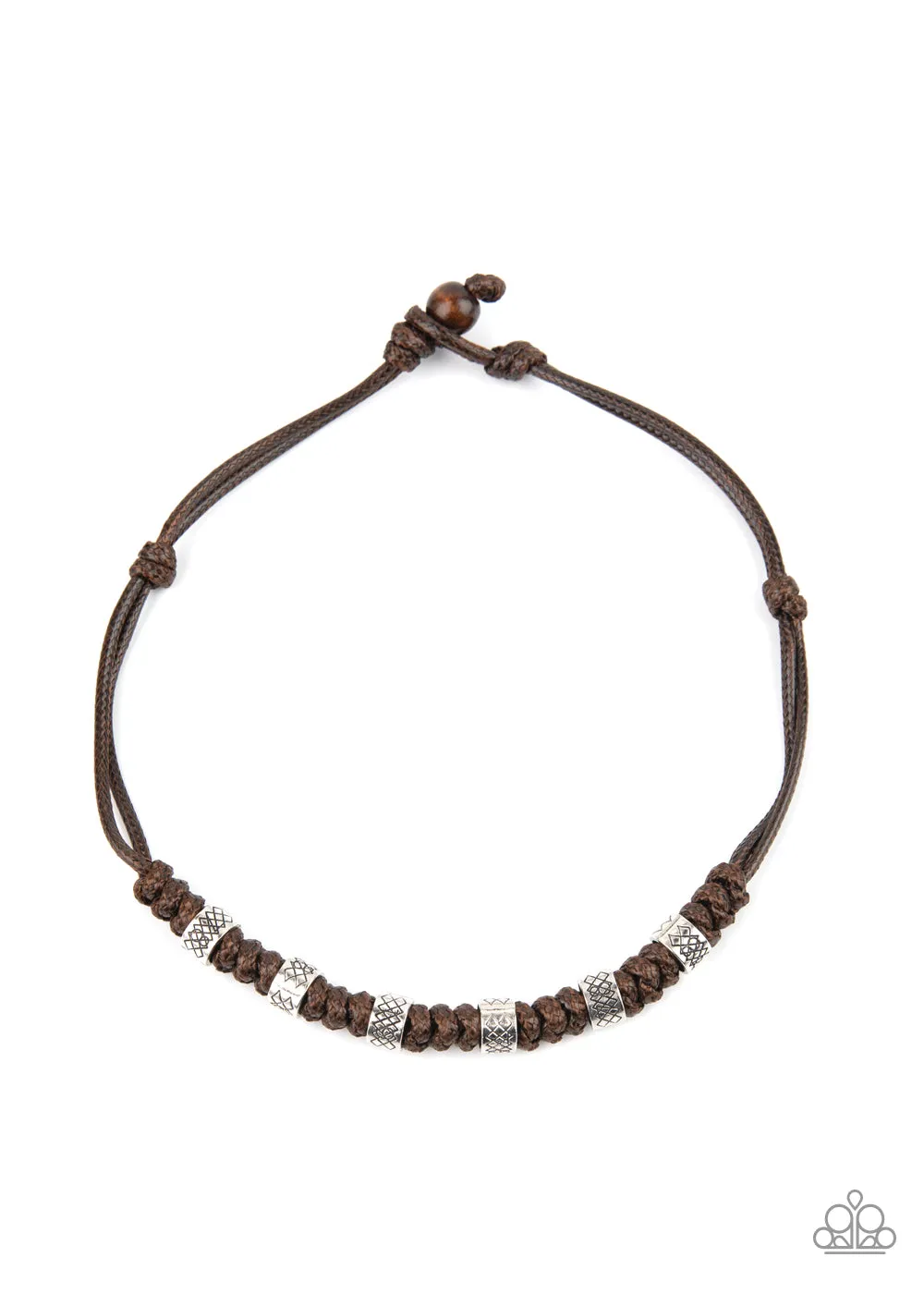 Paparazzi Rural Rumble Brown Men's Short Necklace - P2UR-BNXX-148XX