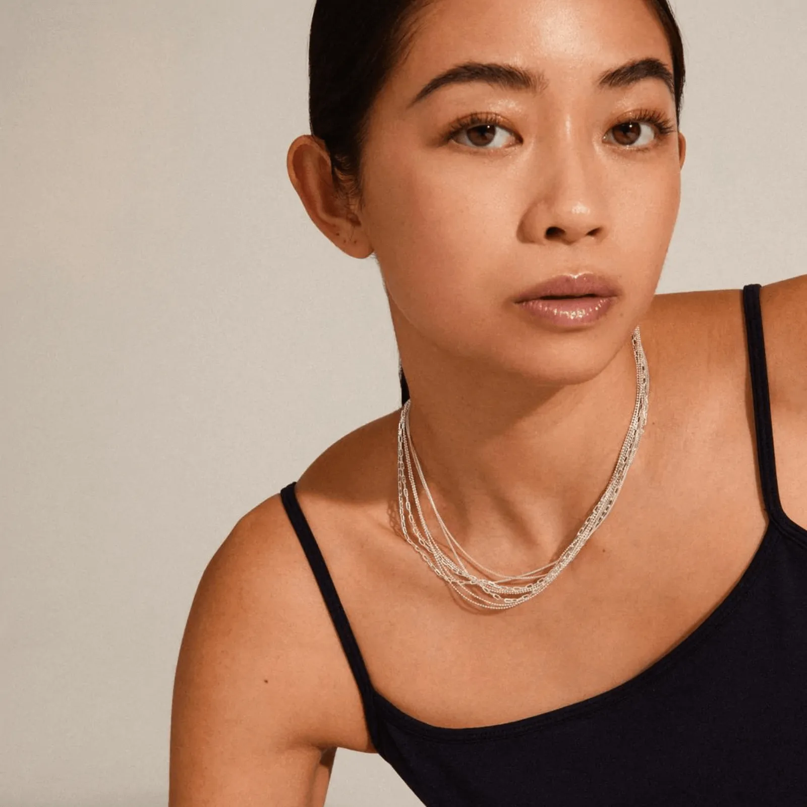 Pilgrim Lilly Silver Fine Layered Necklace