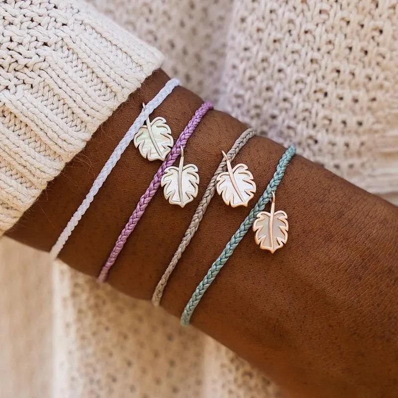 Pura Vida Mother of Pearl Monstera Bracelet