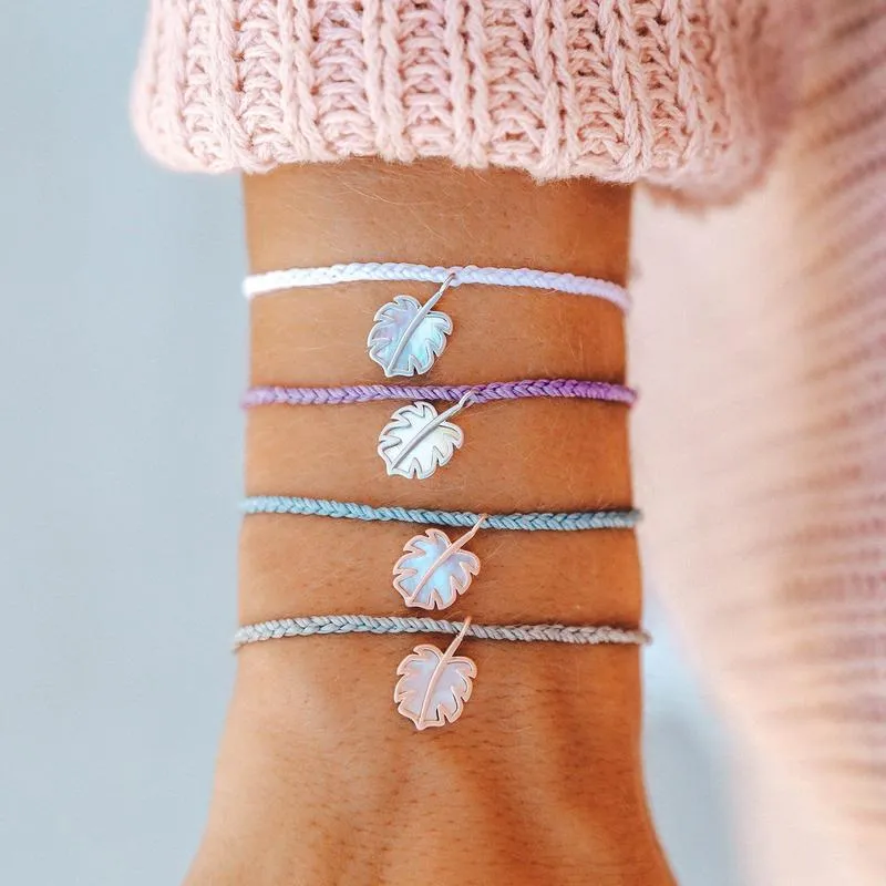 Pura Vida Mother of Pearl Monstera Bracelet