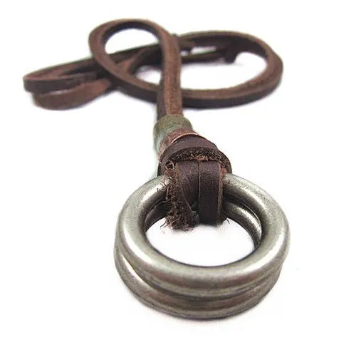 "Free People" Annie Hammer Leather Necklace