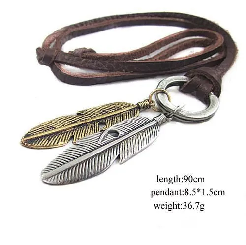 "Free People" Annie Hammer Leather Necklace