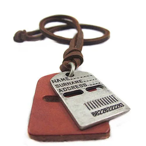 "Free People" Annie Hammer Leather Necklace