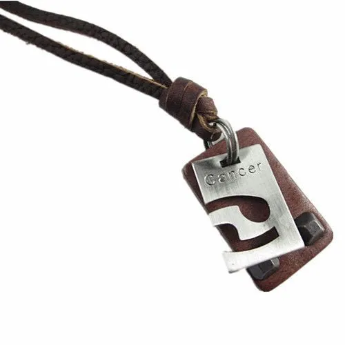 "Free People" Annie Hammer Leather Necklace