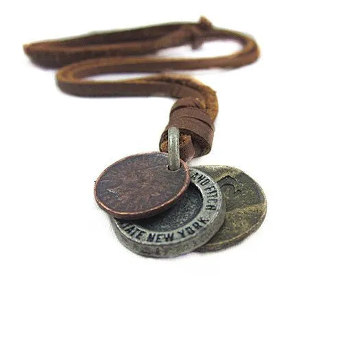 "Free People" Annie Hammer Leather Necklace