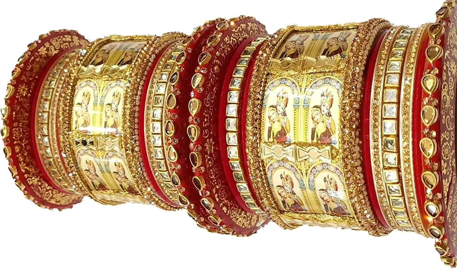 Radha Krishna Bridal Rajasthani Fashion Chura sets Rajputi Chuda Set for Girls / Women - Bridal Bangles Set