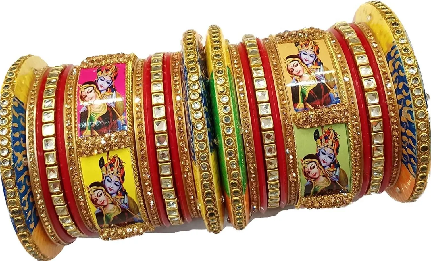 Radha Krishna Bridal Rajasthani Fashion Chura sets Rajputi Chuda Set for Girls / Women - Bridal Bangles Set