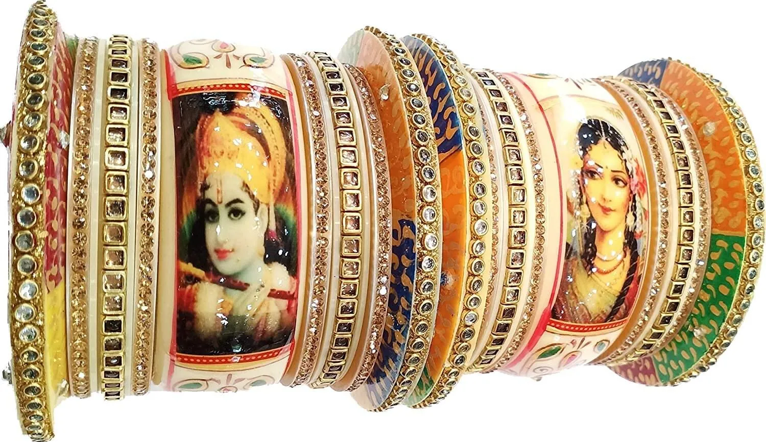 Radha Krishna Bridal Rajasthani Fashion Chura sets Rajputi Chuda Set for Girls / Women - Bridal Bangles Set