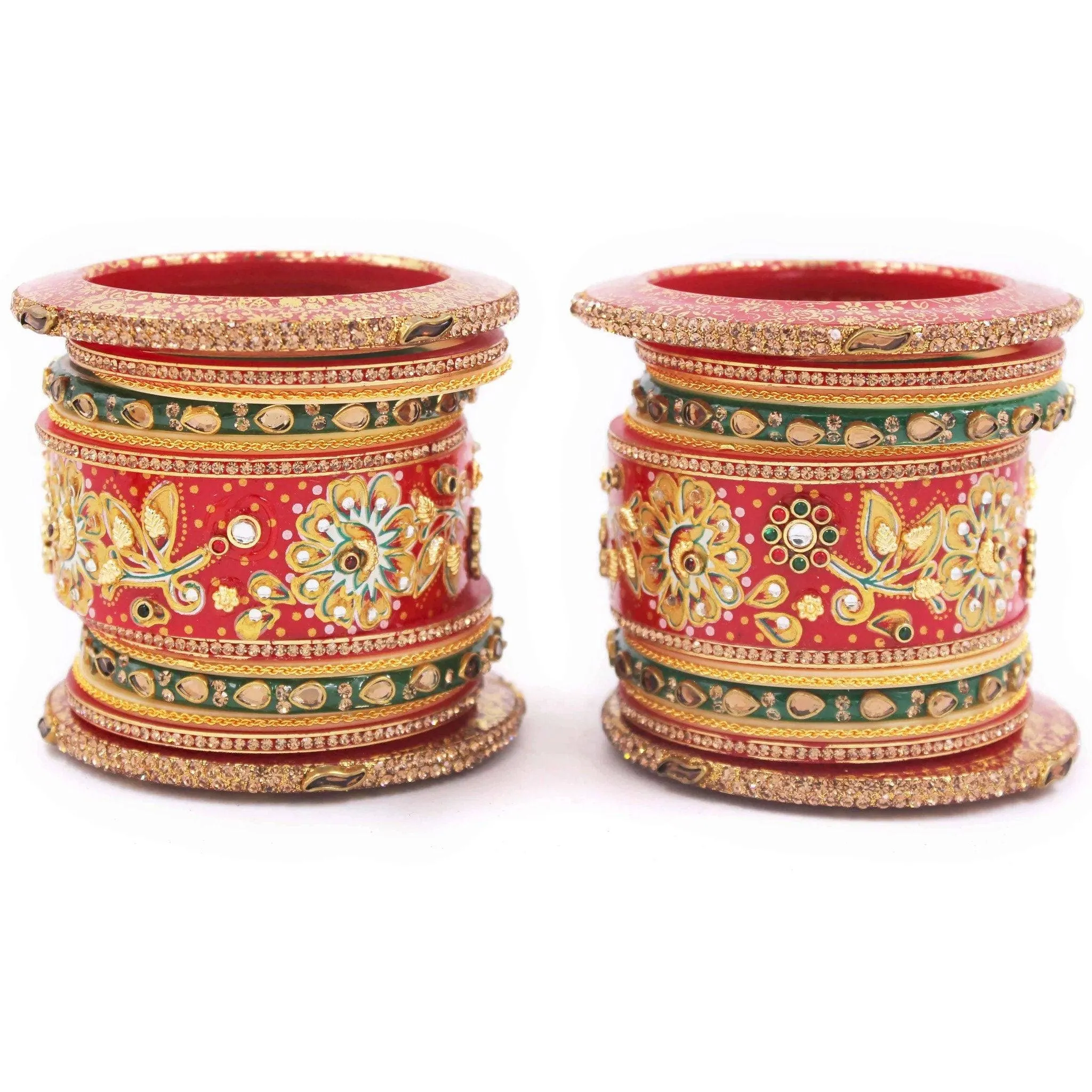 Rajwadi chuda, Dulhan Bridal Art Stones Bangles Set