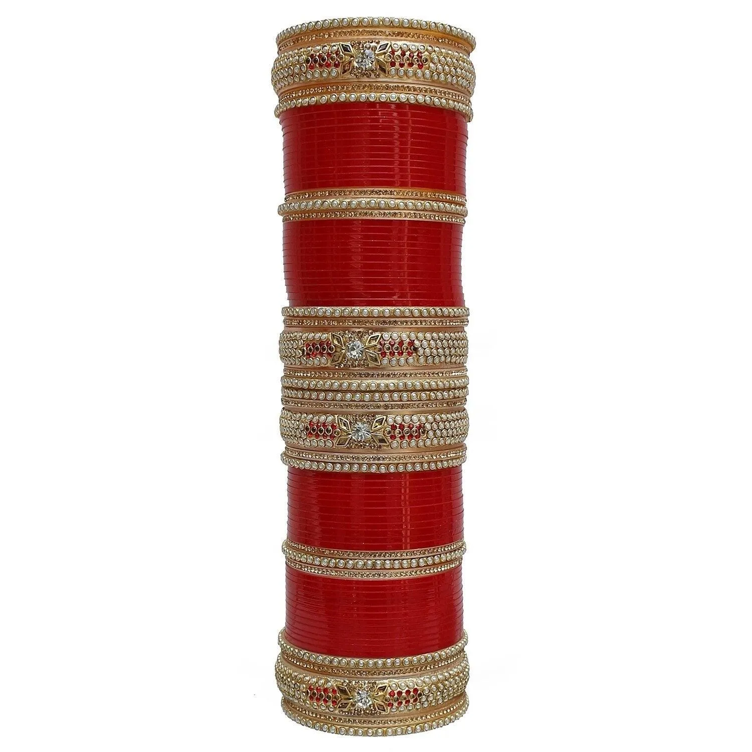 Red Designer Chura Bridal Dulhan Punjabi Choora Fashion Jewellery Chuda Set