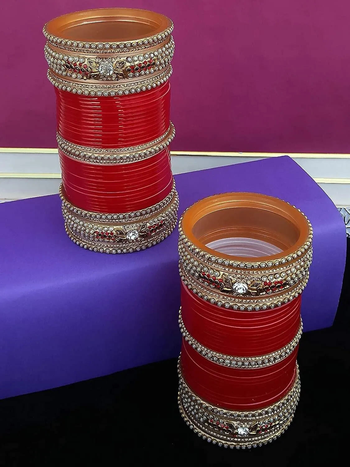 Red Designer Chura Bridal Dulhan Punjabi Choora Fashion Jewellery Chuda Set