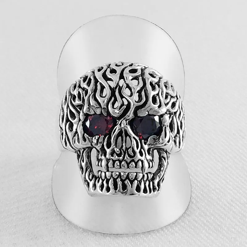 Red Eye Skull Ring