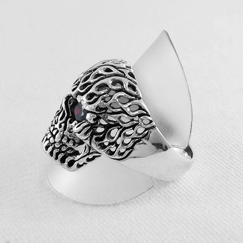 Red Eye Skull Ring