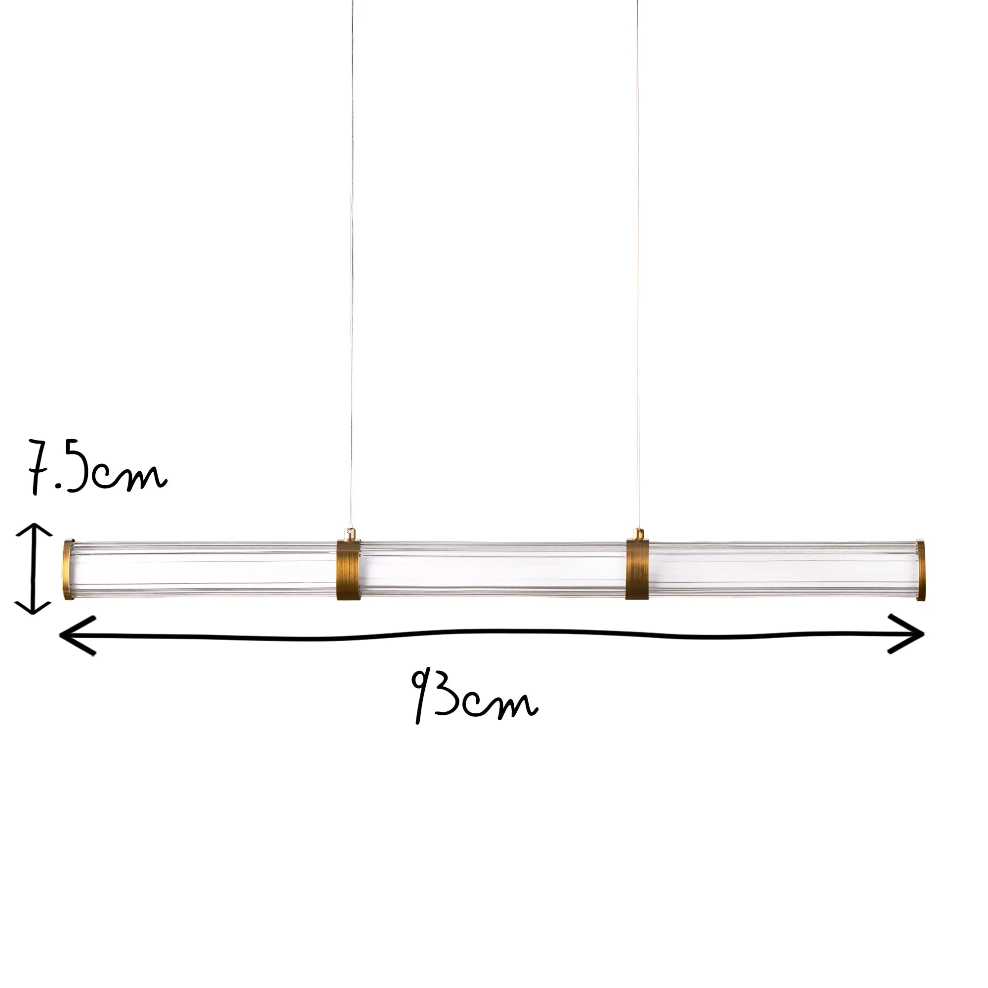 Roddy pendant in clear glass