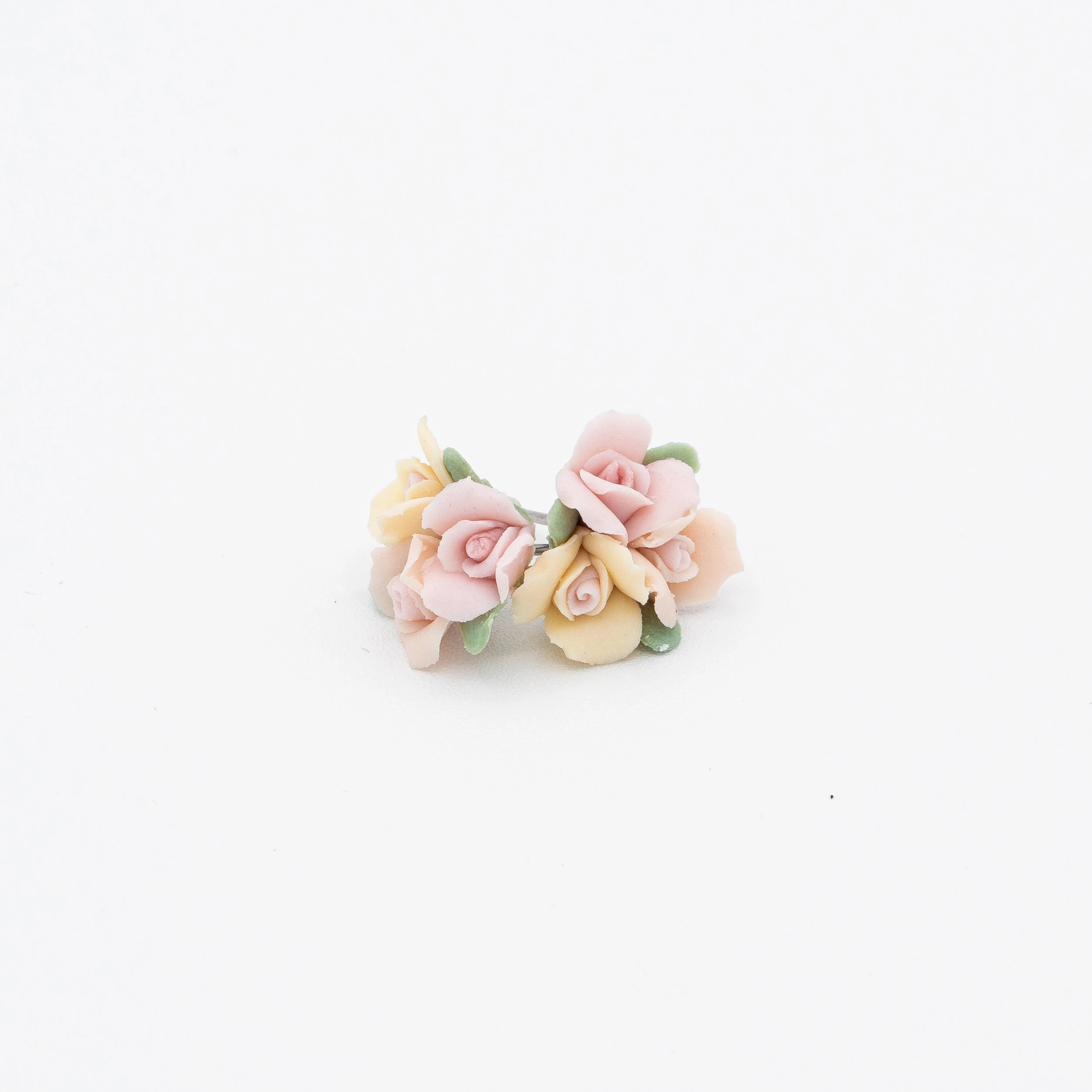 Rose Porcelain Stud Earrings