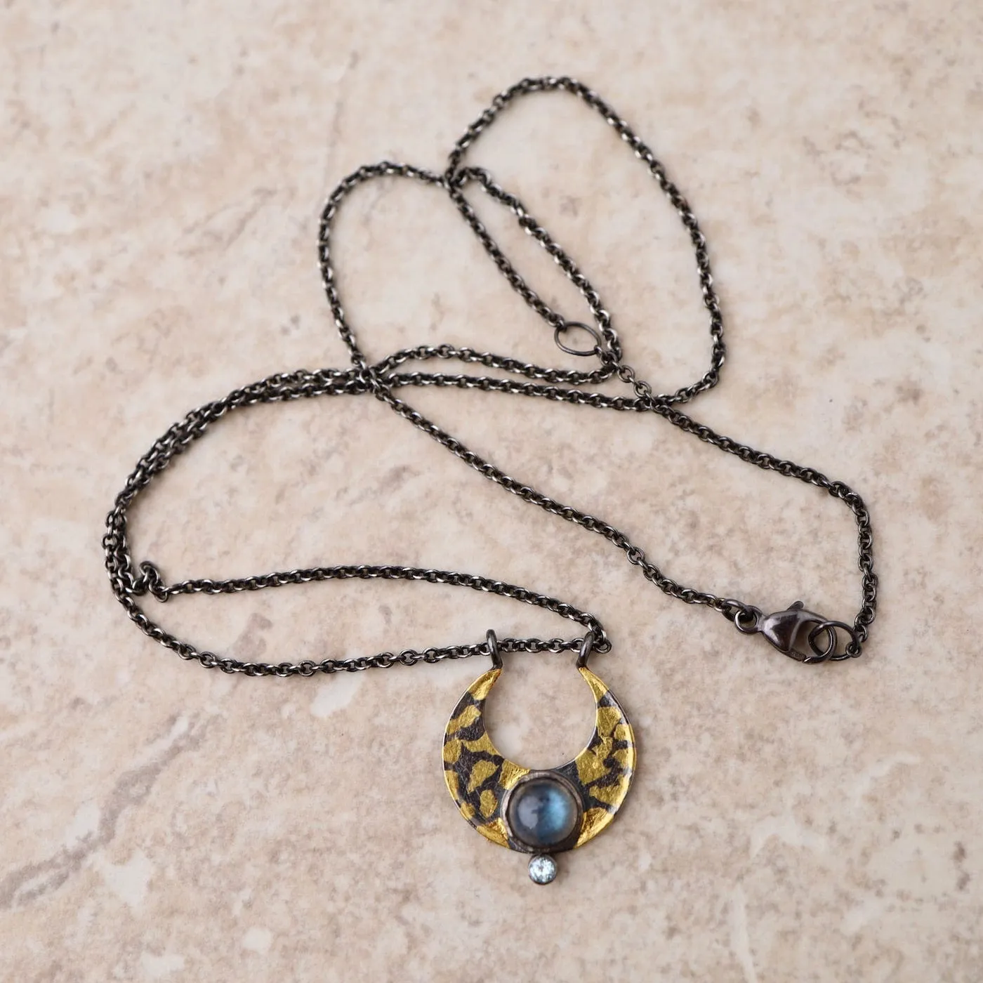 Rustic Crescent Necklace