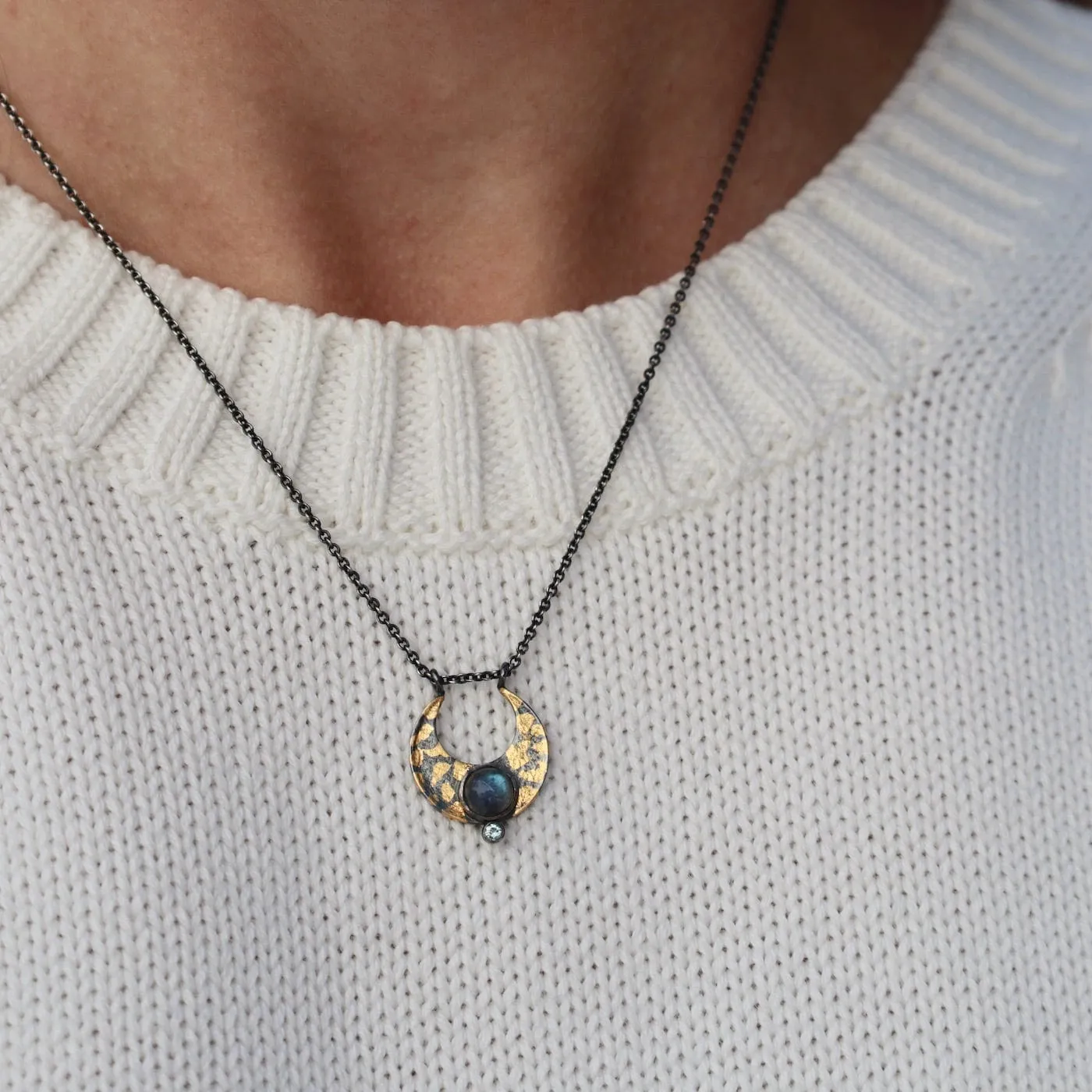 Rustic Crescent Necklace