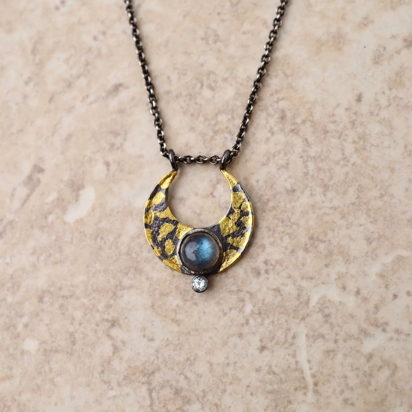 Rustic Crescent Necklace