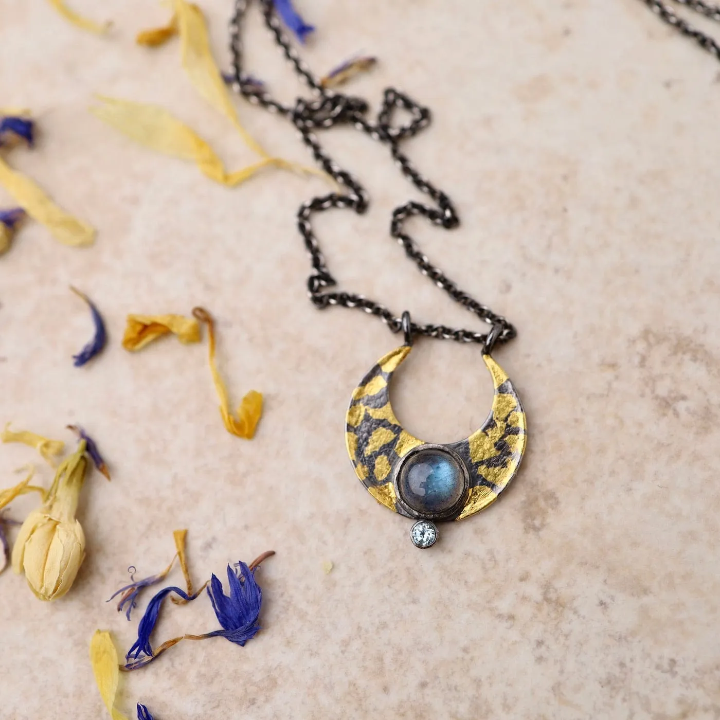 Rustic Crescent Necklace