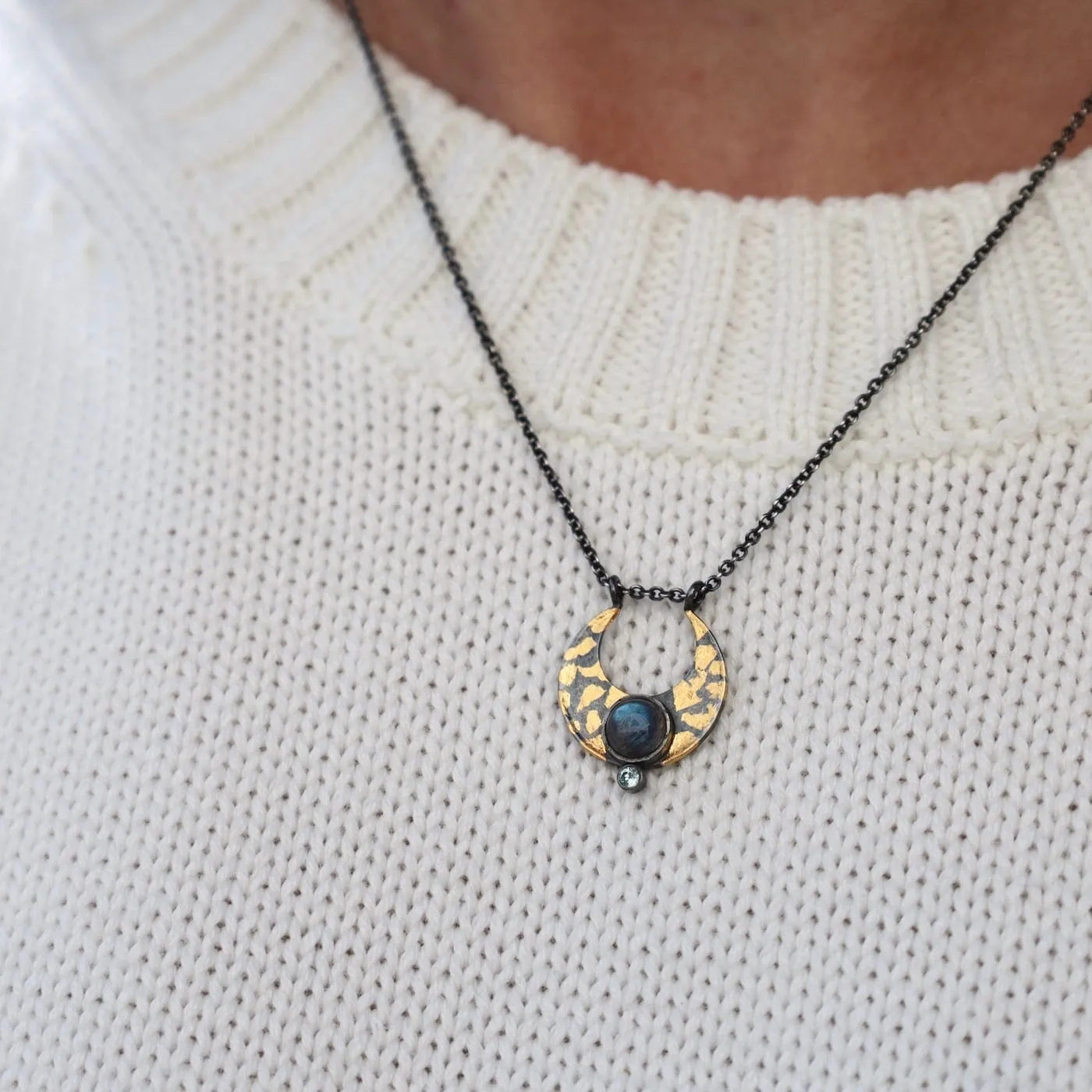 Rustic Crescent Necklace