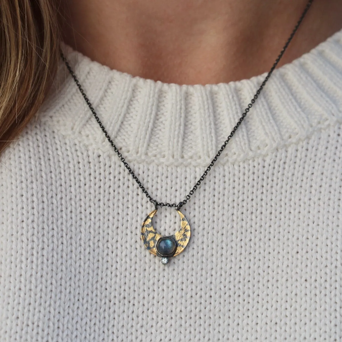 Rustic Crescent Necklace