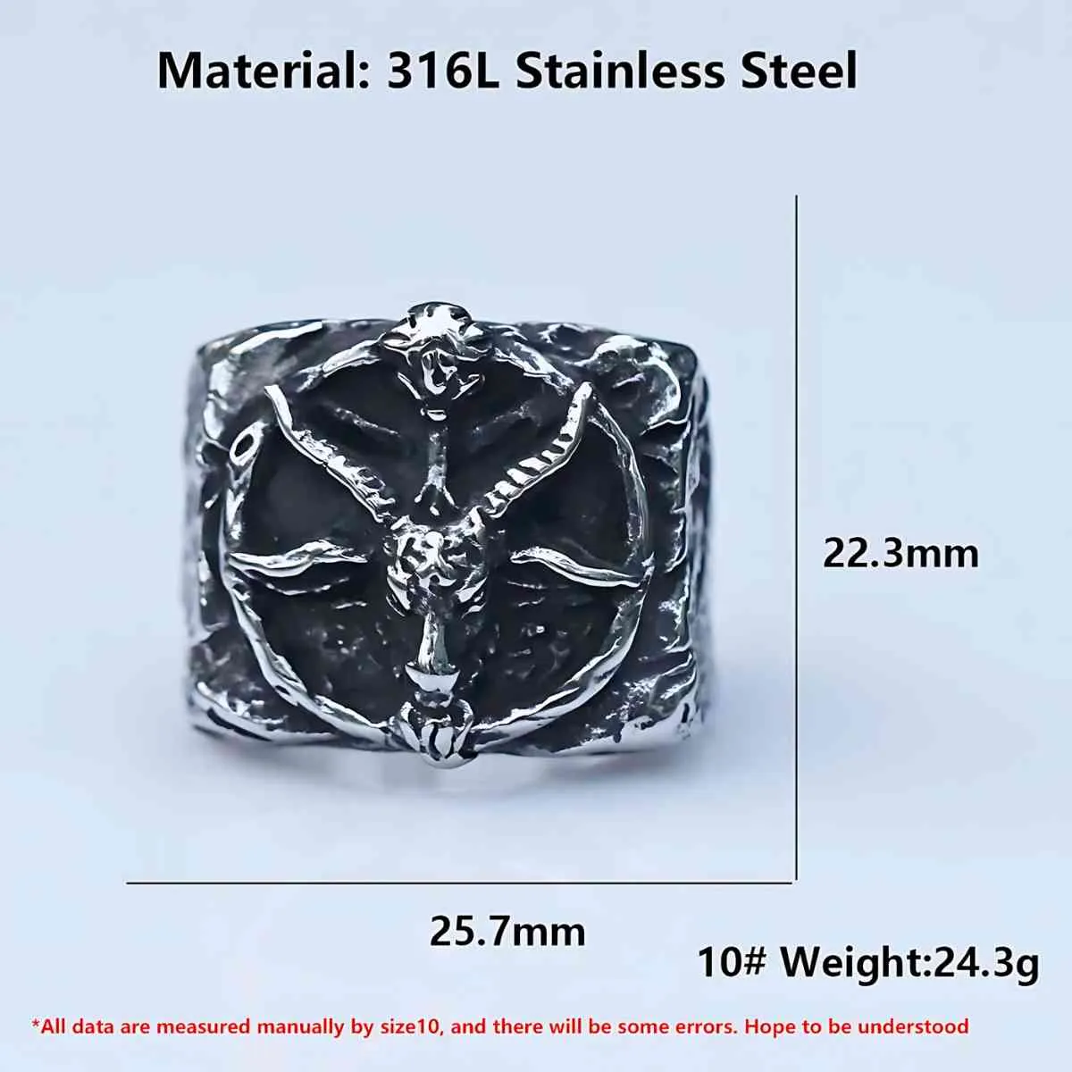Satanic Goat Head Ring