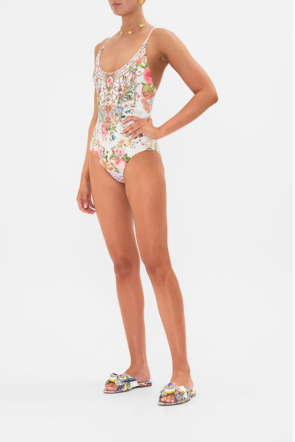 SCOOP NECK ONE PIECE WITH BUTTONS SEW YESTERDAY