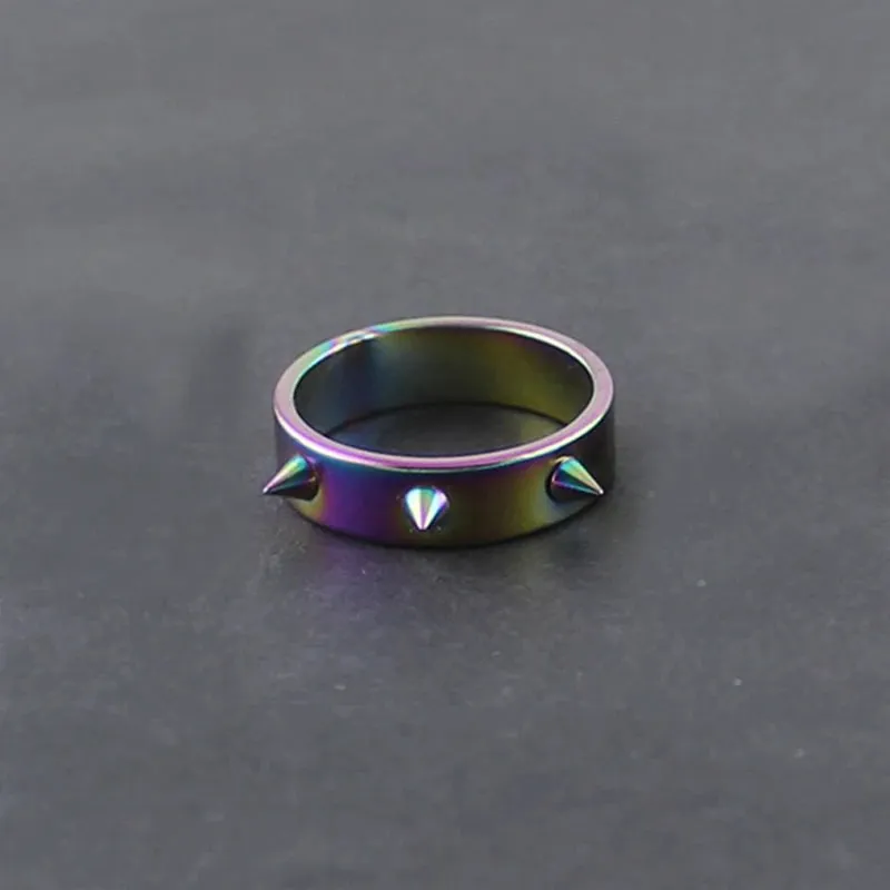 Self-Defense Steel Spiked Rivet Cone Nail Barbed Rings Punk Hip Hop Thorn Jewelry Nails For Men Women Ring Gift Party Accessorie