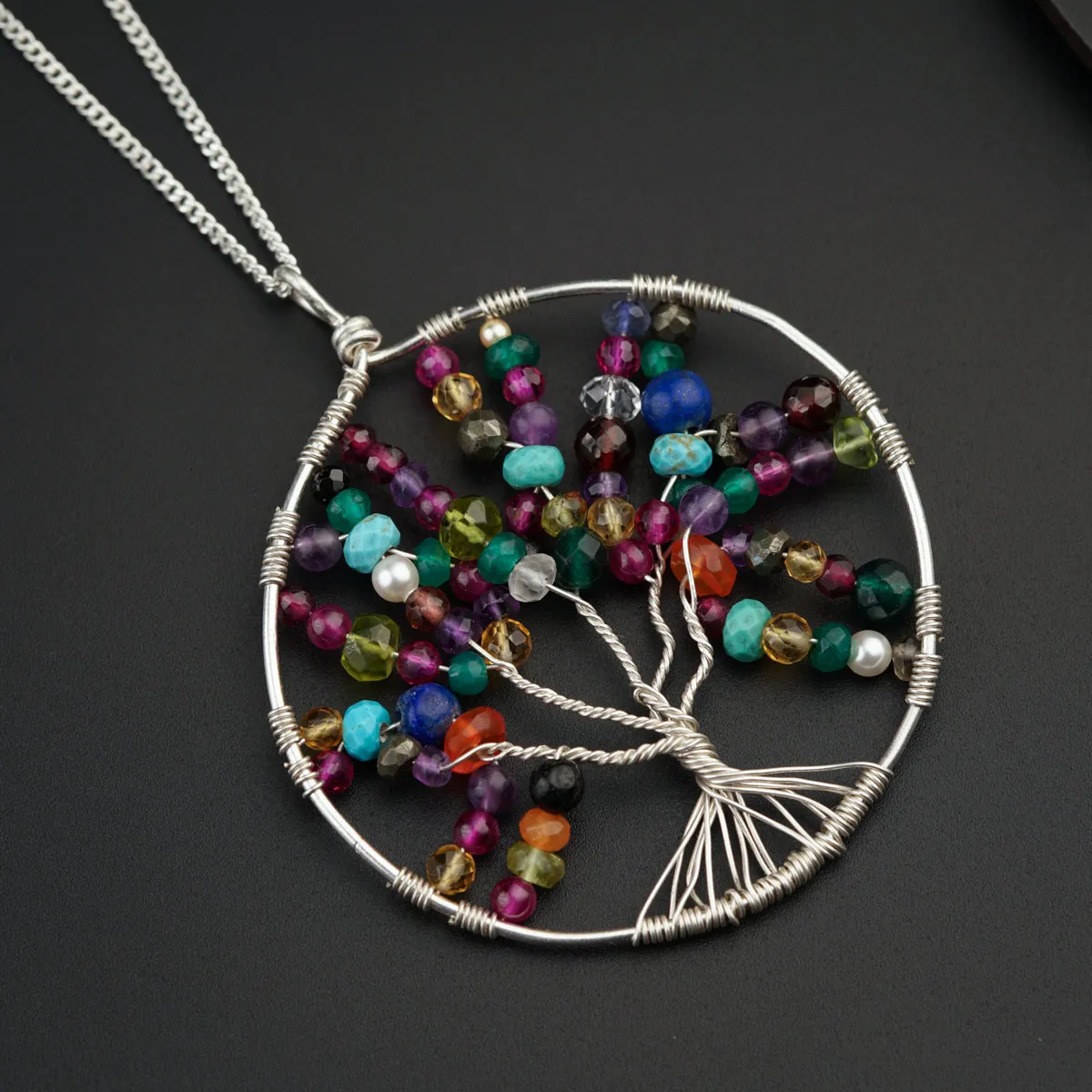 Semi Precious Tree of Life Necklace