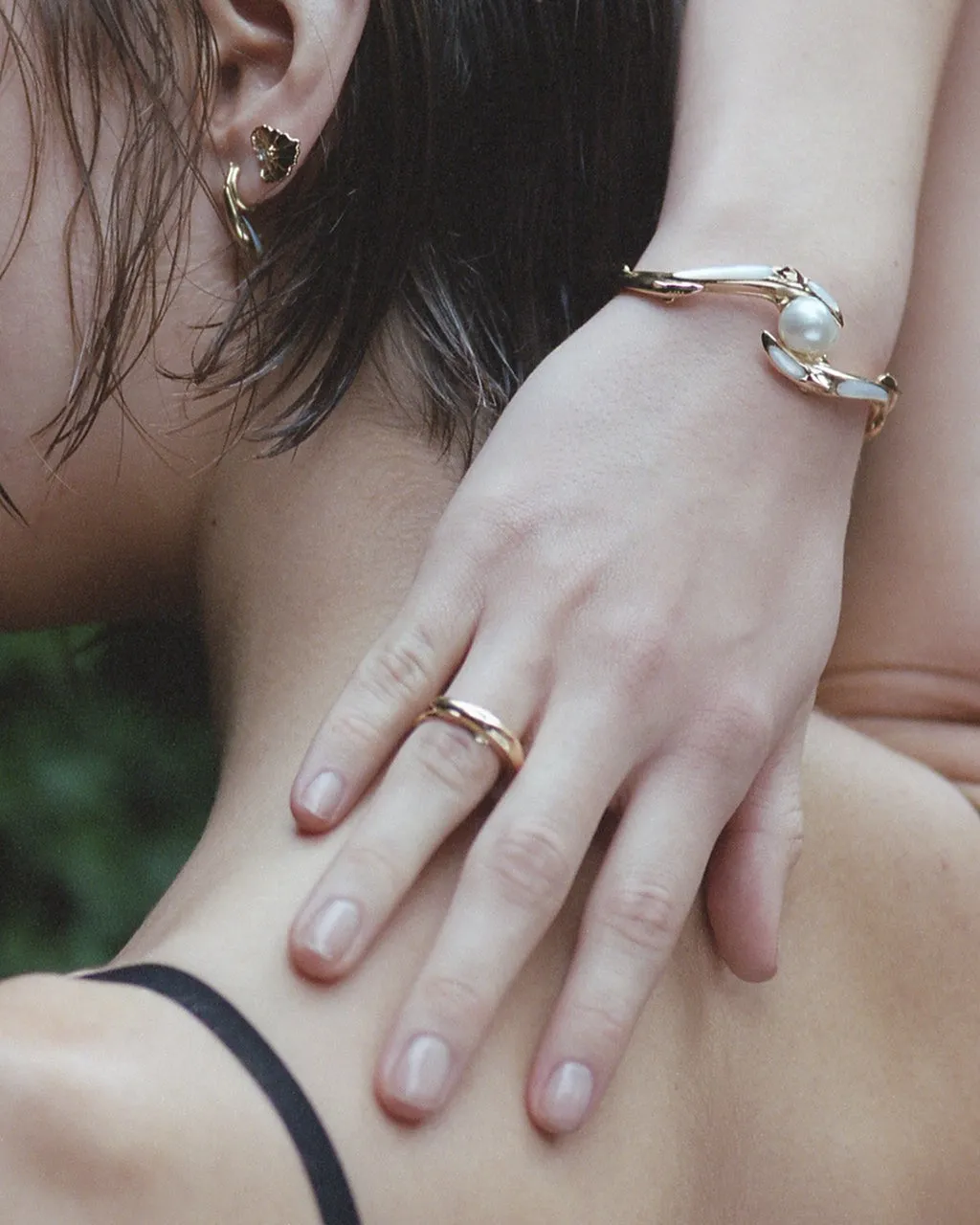 Shark Cuff With Baroque South Sea Pearl