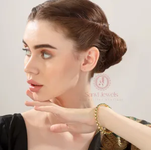 SINGLE LINE KUNDAN POLKI MEENAKARI BANGLES