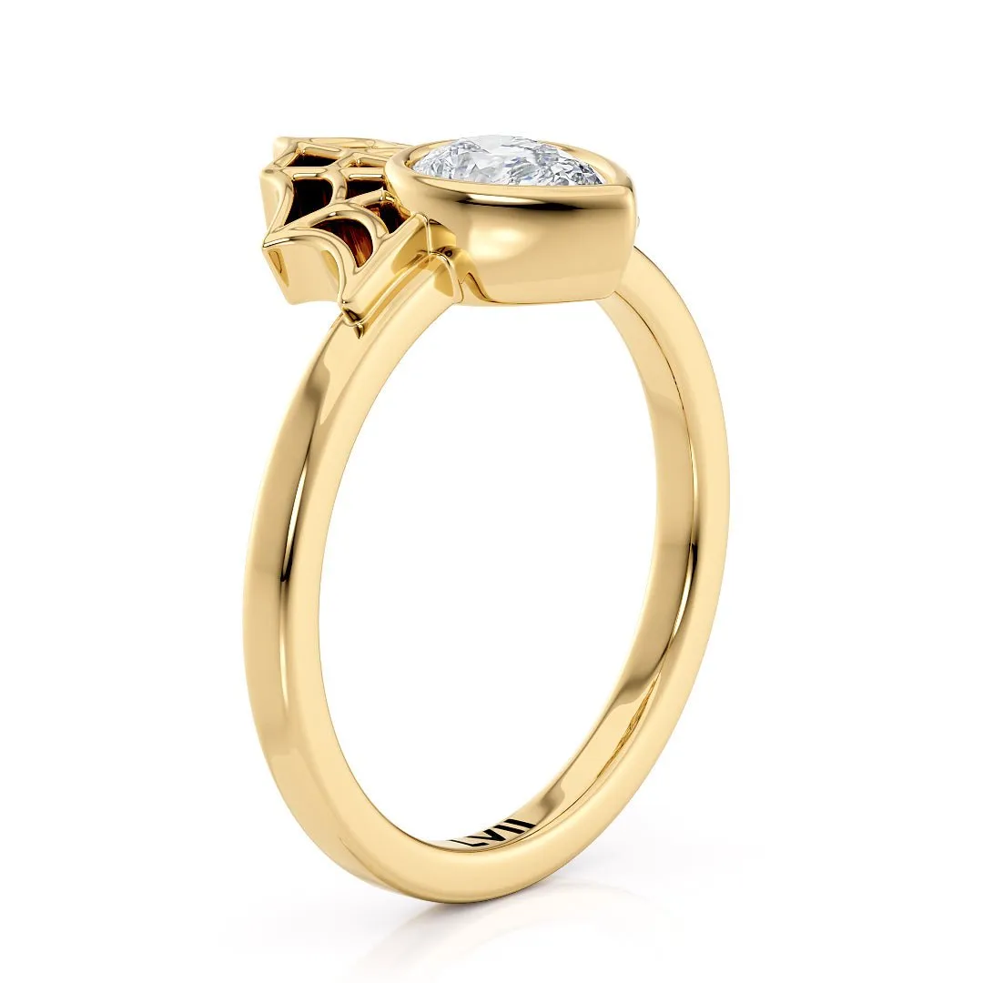 Spider Web Design Vintage Eco Friendly Engagement Rings - The Anansi Ring