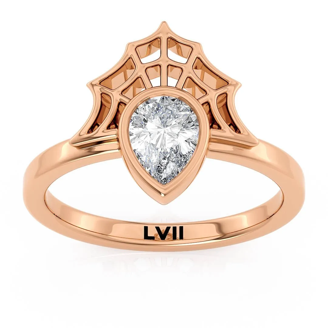 Spider Web Design Vintage Eco Friendly Engagement Rings - The Anansi Ring