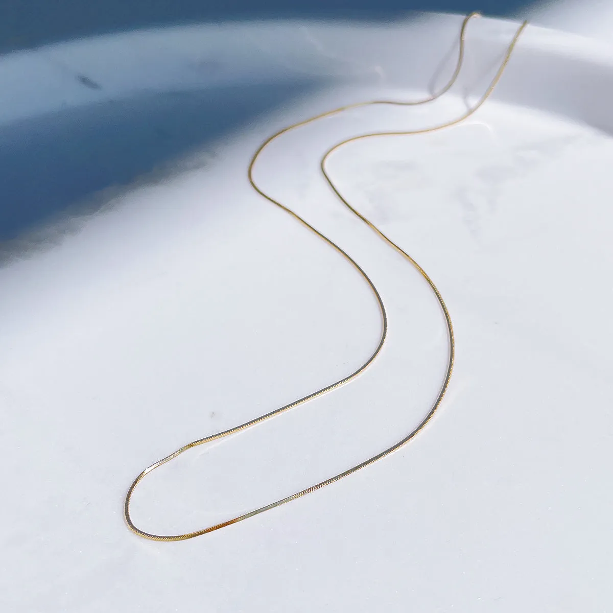 SQUARE SNAKE CHAIN - 9CT YELLOW GOLD