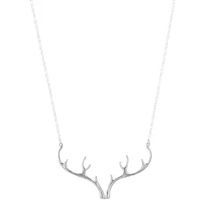 Sterling Silver Antler Necklace