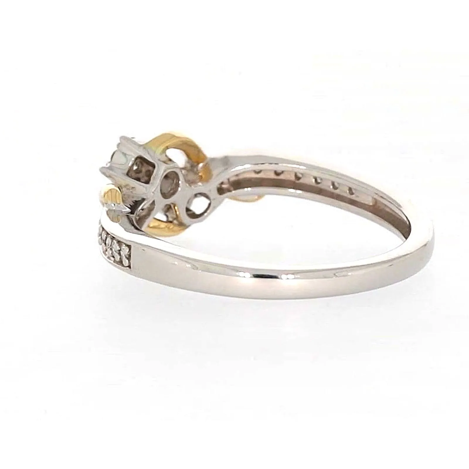 Tango Sterling Silver & 9ct Yellow Gold Round Brilliant Cut with 0.20 CARAT tw of Diamonds Ring