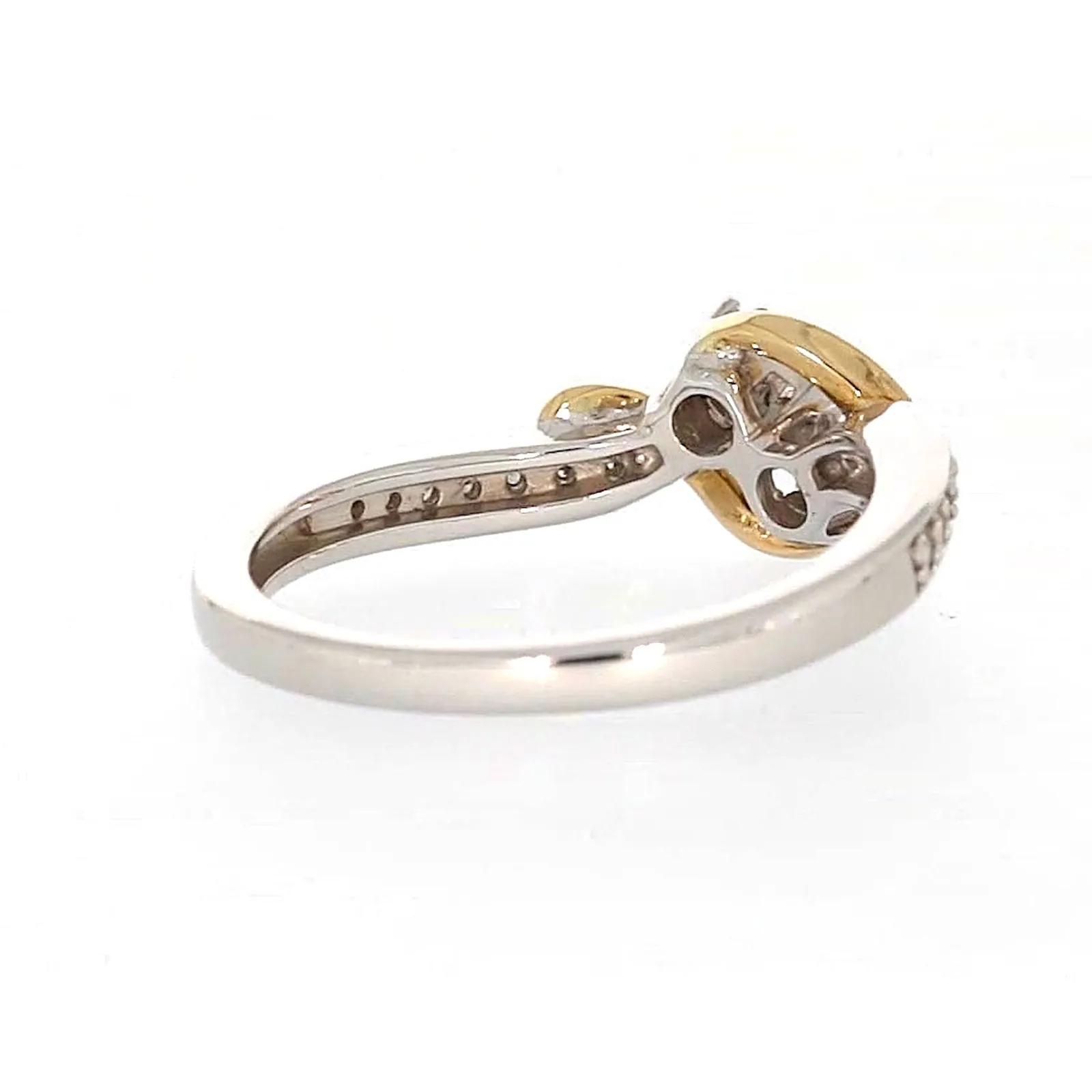 Tango Sterling Silver & 9ct Yellow Gold Round Brilliant Cut with 0.20 CARAT tw of Diamonds Ring