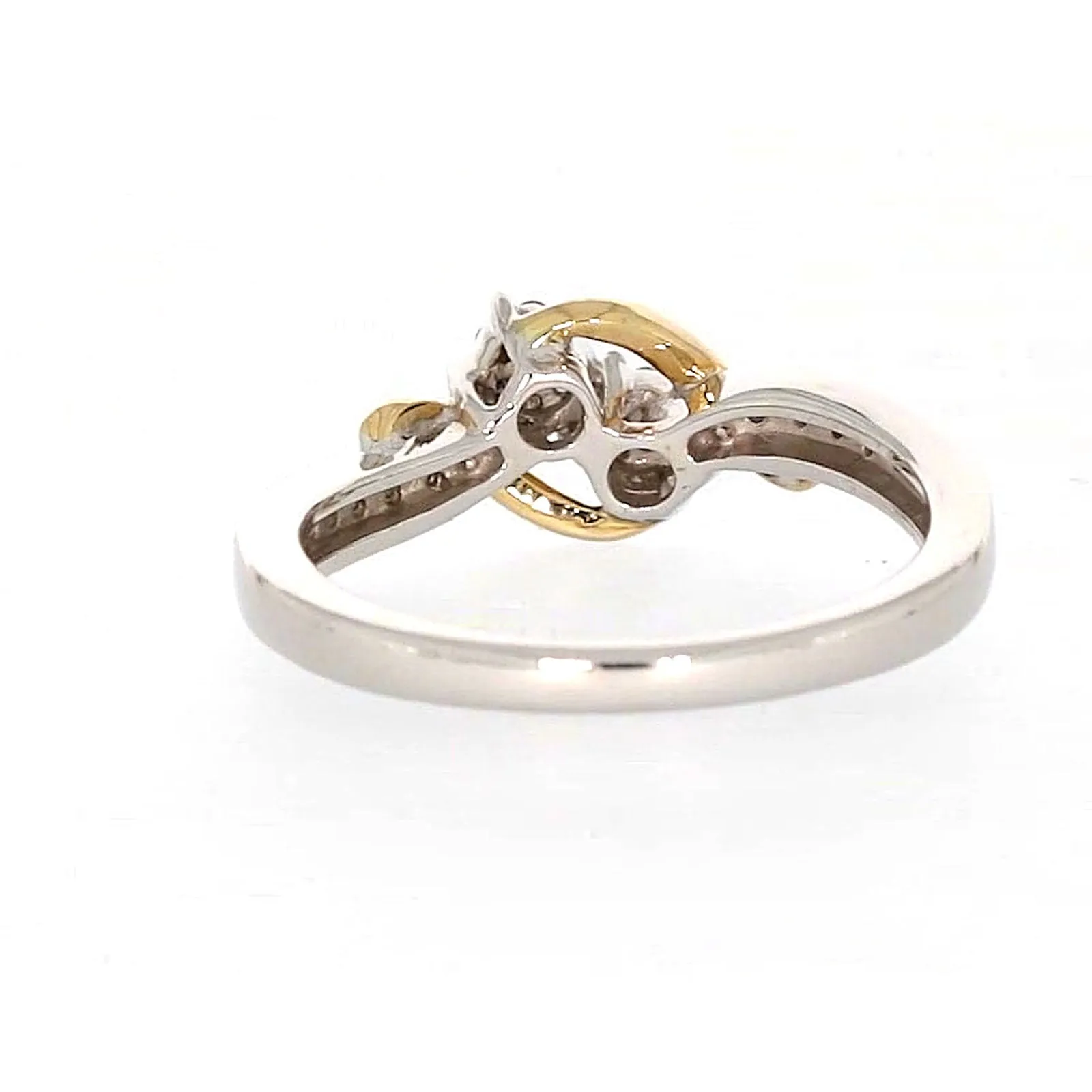 Tango Sterling Silver & 9ct Yellow Gold Round Brilliant Cut with 0.20 CARAT tw of Diamonds Ring