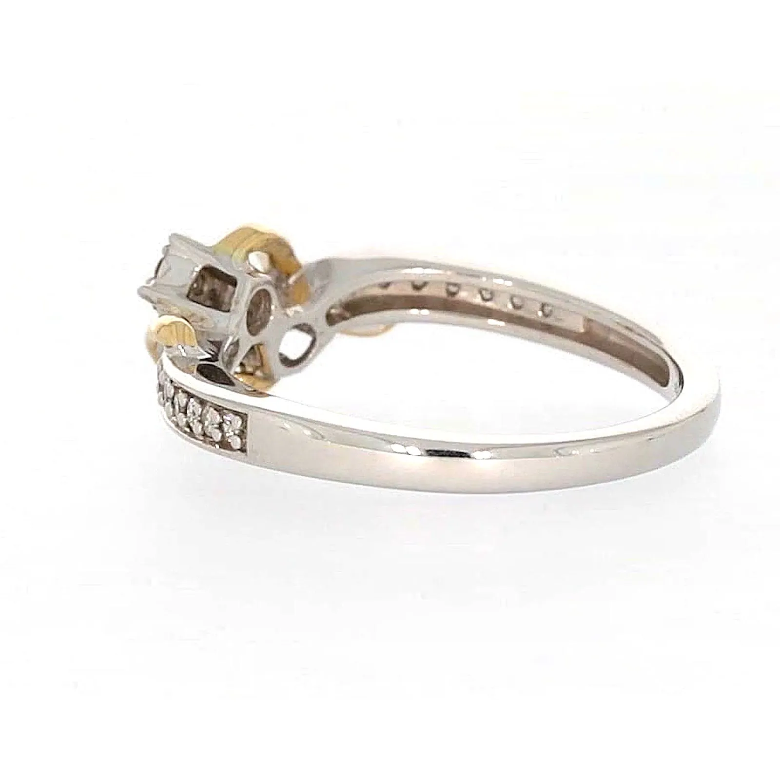 Tango Sterling Silver & 9ct Yellow Gold Round Brilliant Cut with 0.20 CARAT tw of Diamonds Ring