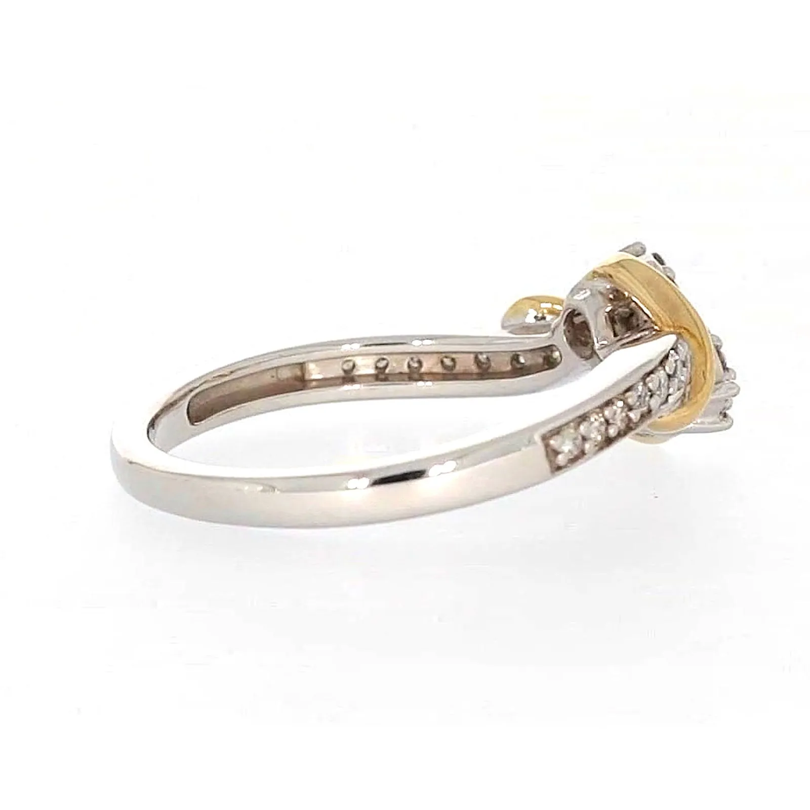 Tango Sterling Silver & 9ct Yellow Gold Round Brilliant Cut with 0.20 CARAT tw of Diamonds Ring