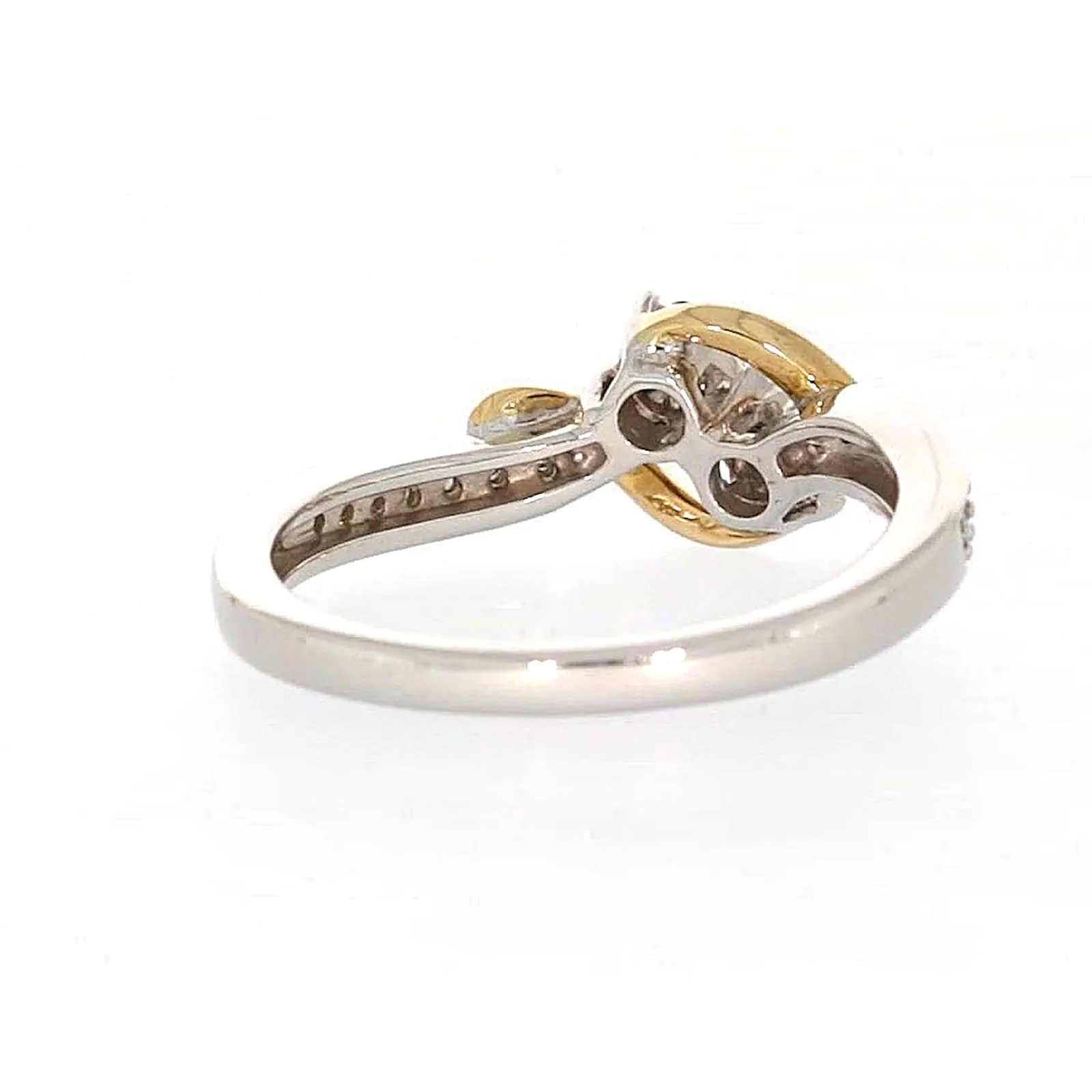 Tango Sterling Silver & 9ct Yellow Gold Round Brilliant Cut with 0.20 CARAT tw of Diamonds Ring